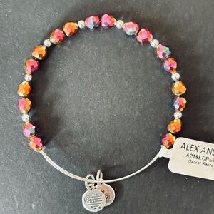Alex and Ani Multicolor CRYSTAL IRIDESCENT RETIRED Beaded Bracelet with Silver